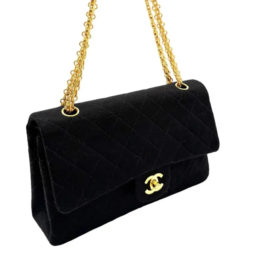 Classic Double Flap Medium Quilted Jersey Bag
